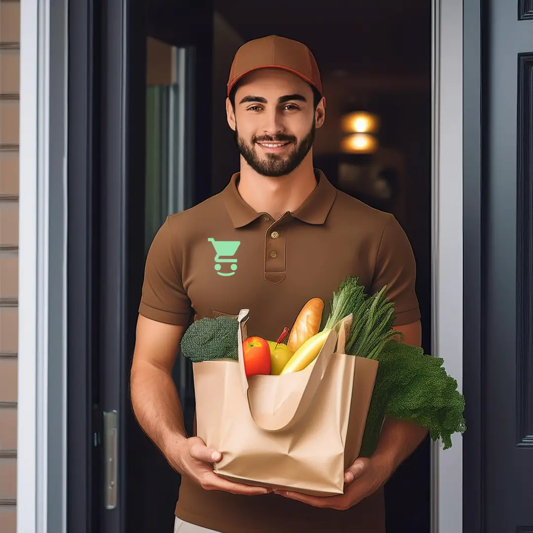 grocery delivery personalized service delivery person image